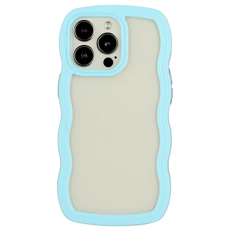 For iPhone 16 Pro Case Wavy Edge Design PC + TPU Shockproof Phone Cover