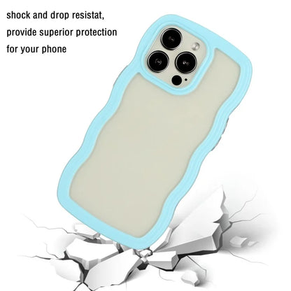 For iPhone 16 Pro Case Wavy Edge Design PC + TPU Shockproof Phone Cover