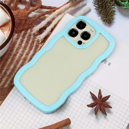For iPhone 16 Pro Case Wavy Edge Design PC + TPU Shockproof Phone Cover