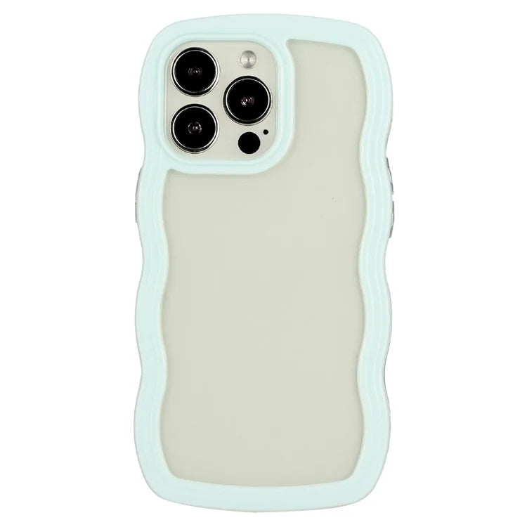 For iPhone 16 Pro Max Case Wavy Edge Design PC + TPU Shockproof Phone Cover