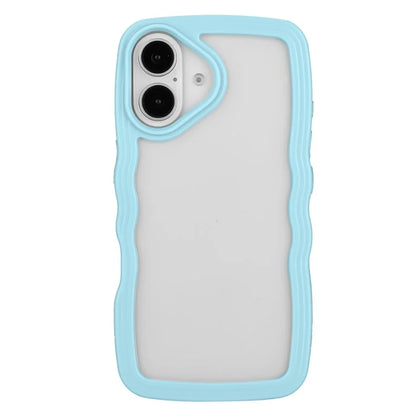For iPhone 16 Case Wavy Edge Design PC + TPU Shockproof Phone Cover