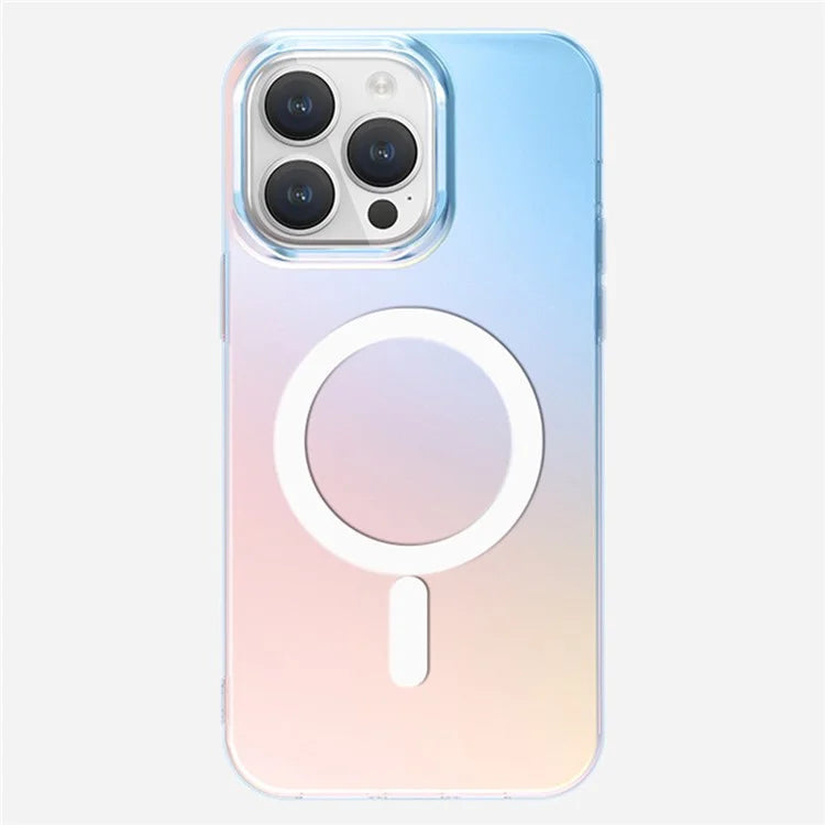 For iPhone 14 Pro Max Case Compatible with MagSafe Laser Gradient Effect TPU+PC Phone Cover