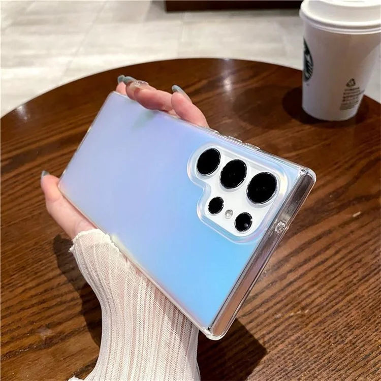 For Samsung Galaxy S24 Ultra Case Laser Gradient Effect Shockproof TPU+PC Phone Cover