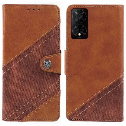 For TCL 50 5G Case Splicing Texture Leather Phone Cover Viewing Stand