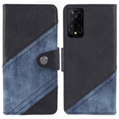 For TCL 50 5G Case Splicing Texture Leather Phone Cover Viewing Stand
