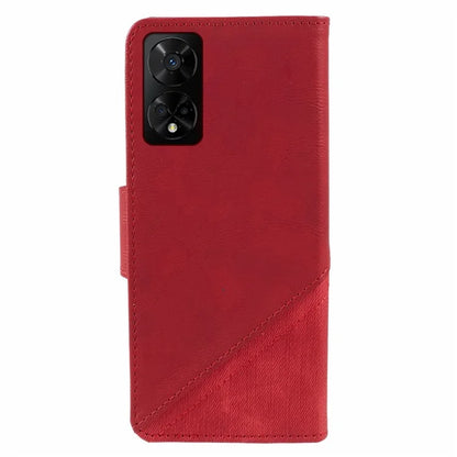 For TCL 50 5G Case Splicing Texture Leather Phone Cover Viewing Stand