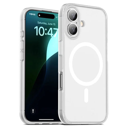 For iPhone 16 Plus Case Matte PC+TPU Phone Cover Compatible with MagSafe