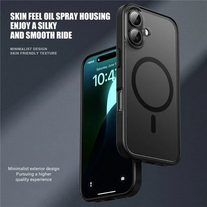 For iPhone 16 Plus Case Matte PC+TPU Phone Cover Compatible with MagSafe