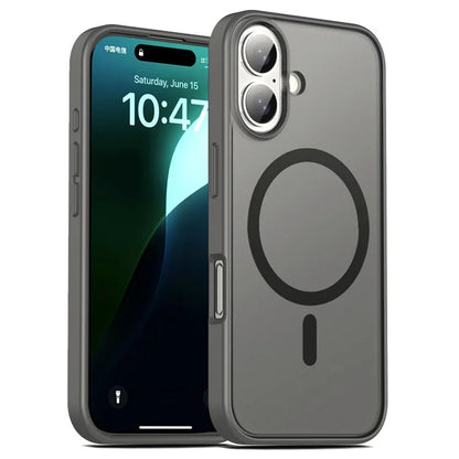 For iPhone 16 Case Matte PC+TPU Phone Cover Compatible with MagSafe
