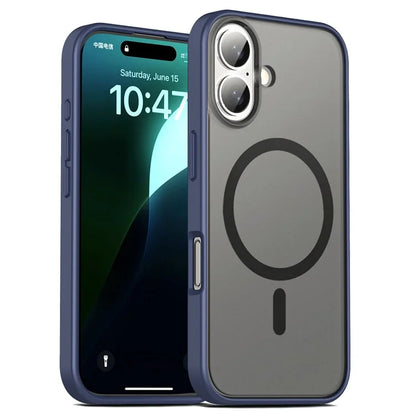 For iPhone 16 Case Matte PC+TPU Phone Cover Compatible with MagSafe