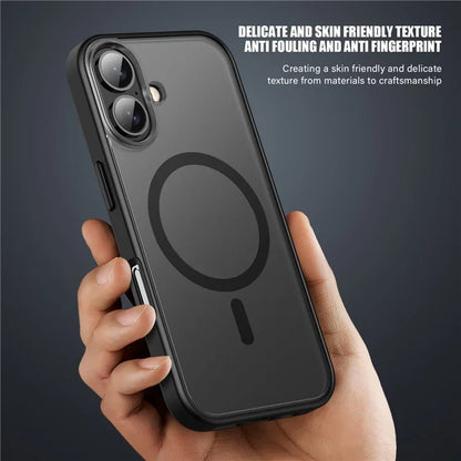 For iPhone 16 Case Matte PC+TPU Phone Cover Compatible with MagSafe