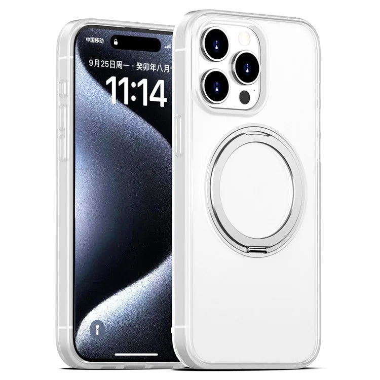 For iPhone 16 Pro Case Compatible with MagSafe PC+TPU Phone Cover Kickstand