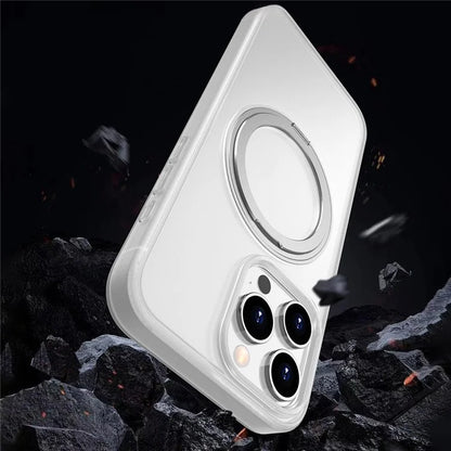 For iPhone 16 Pro Case Compatible with MagSafe PC+TPU Phone Cover Kickstand