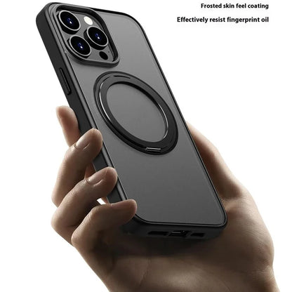 For iPhone 16 Pro Case Compatible with MagSafe PC+TPU Phone Cover Kickstand