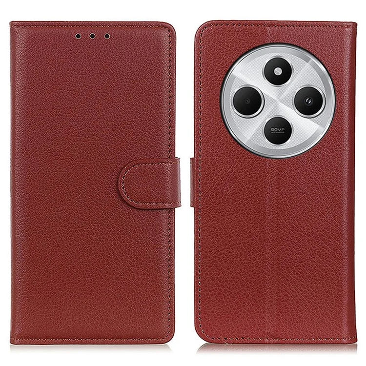 For Xiaomi Redmi 14C 4G Wallet Case PU Leather Phone Cover Litchi Texture