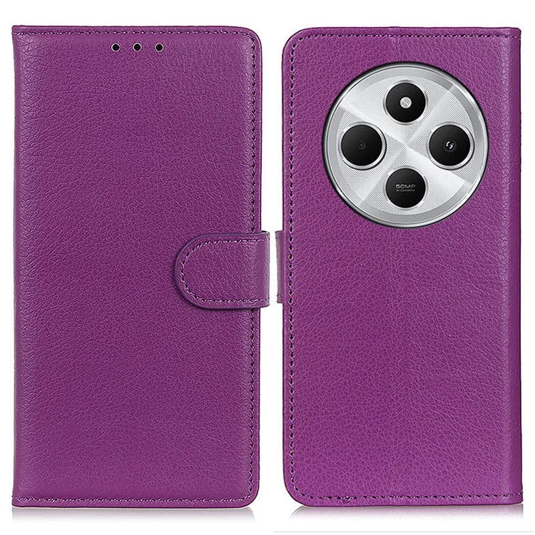 For Xiaomi Redmi 14C 4G Wallet Case PU Leather Phone Cover Litchi Texture