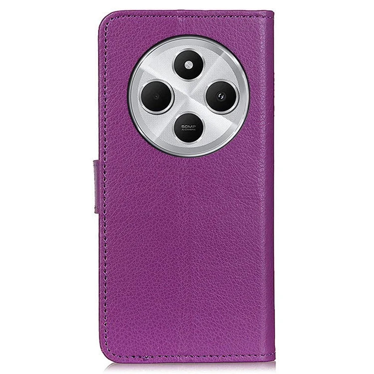 For Xiaomi Redmi 14C 4G Wallet Case PU Leather Phone Cover Litchi Texture