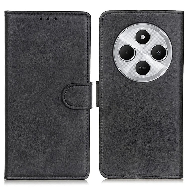For Xiaomi Redmi 14C 4G Stand Wallet Case Cowhide Texture Leather Phone Cover