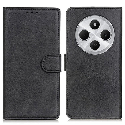 For Xiaomi Redmi 14C 4G Stand Wallet Case Cowhide Texture Leather Phone Cover