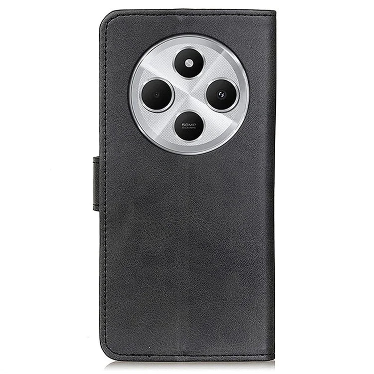 For Xiaomi Redmi 14C 4G Stand Wallet Case Cowhide Texture Leather Phone Cover