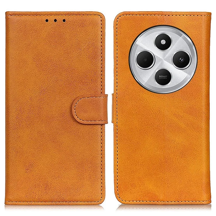 For Xiaomi Redmi 14C 4G Stand Wallet Case Cowhide Texture Leather Phone Cover