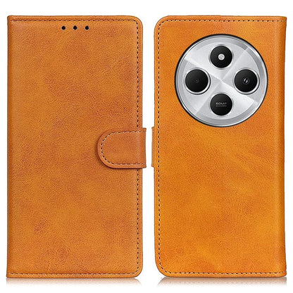 For Xiaomi Redmi 14C 4G Stand Wallet Case Cowhide Texture Leather Phone Cover
