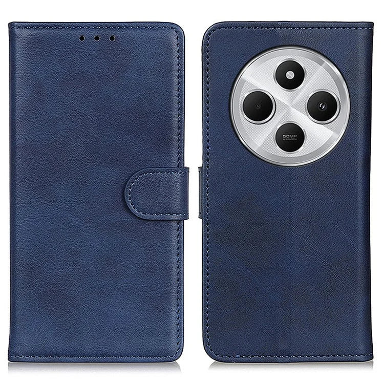 For Xiaomi Redmi 14C 4G Stand Wallet Case Cowhide Texture Leather Phone Cover