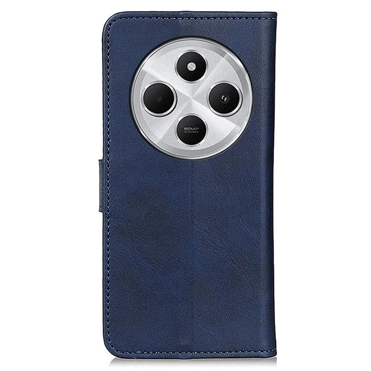 For Xiaomi Redmi 14C 4G Stand Wallet Case Cowhide Texture Leather Phone Cover