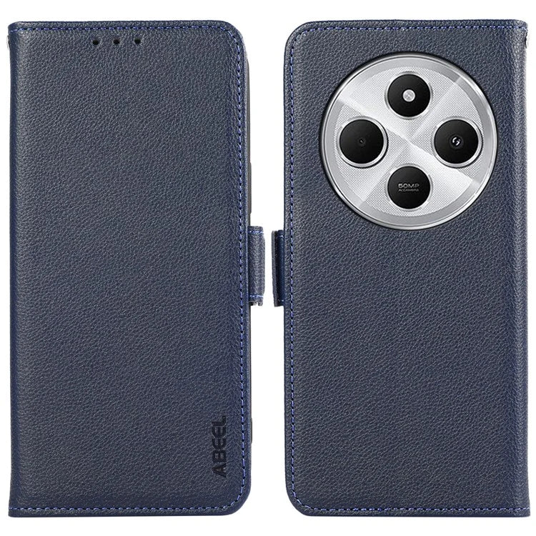 ABEEL For Xiaomi Redmi 14C 4G Case Litchi Texture Leather RFID Blocking Phone Cover