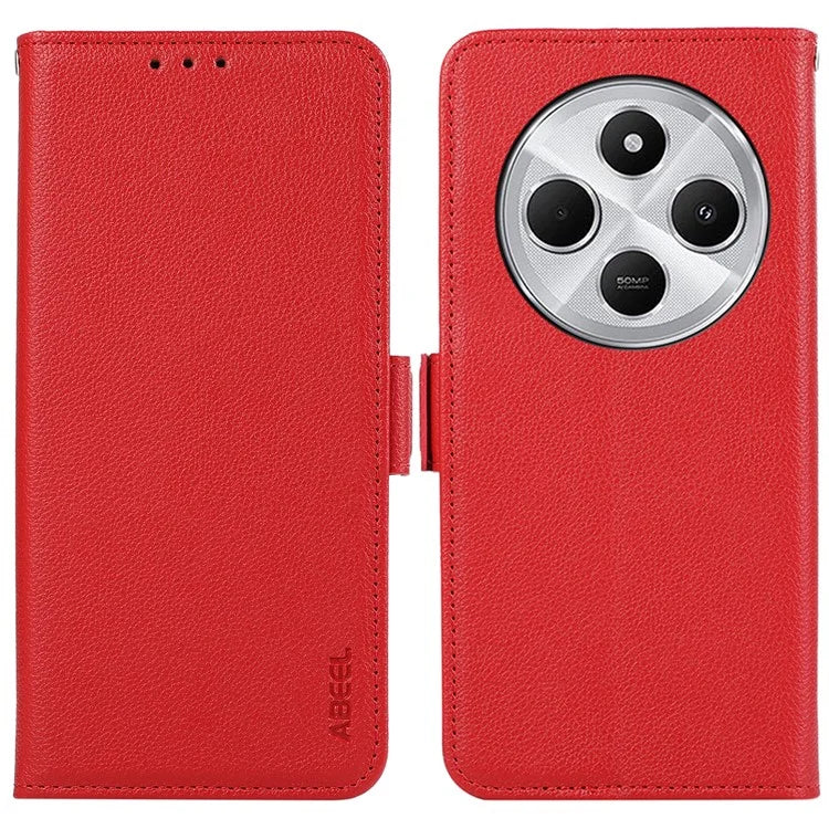 ABEEL For Xiaomi Redmi 14C 4G Case Litchi Texture Leather RFID Blocking Phone Cover