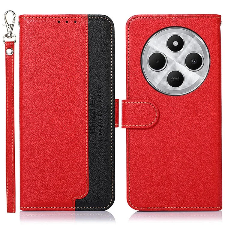 KHAZNEH For Redmi 14C 4G Case RFID Blocking Wallet PU Leather Phone Cover