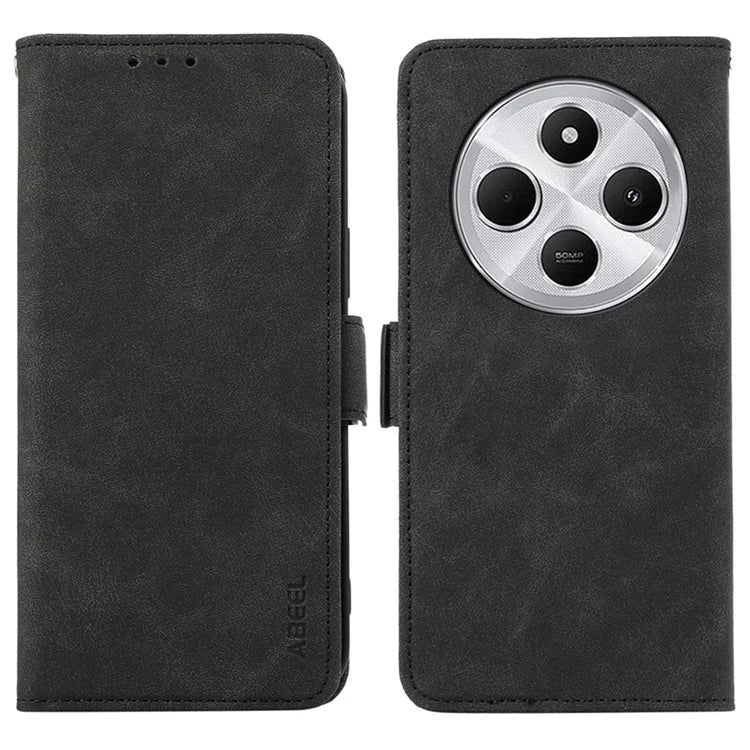 ABEEL For Xiaomi Redmi 14C 4G Case PU Leather Folio Stand View RFID Blocking Phone Cover
