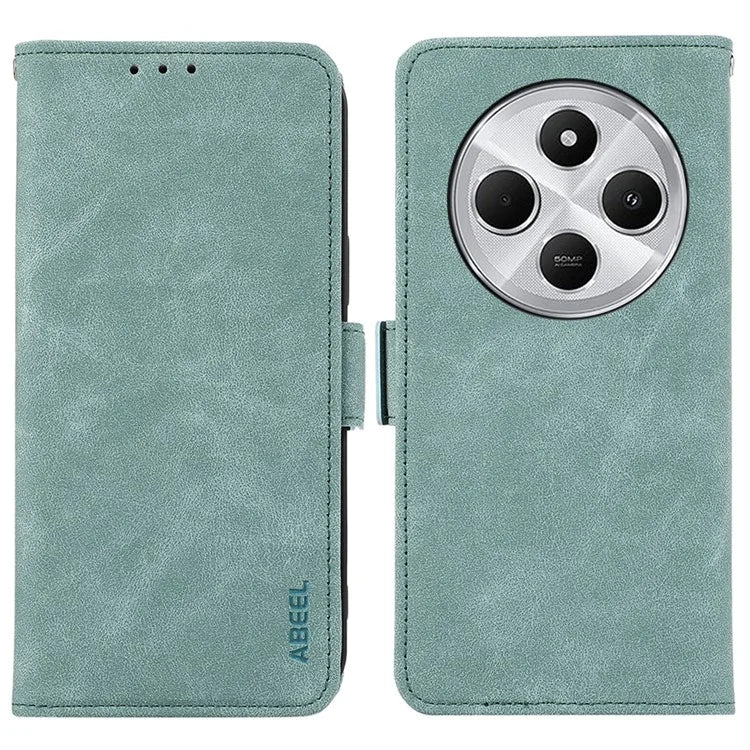 ABEEL For Xiaomi Redmi 14C 4G Case PU Leather Folio Stand View RFID Blocking Phone Cover