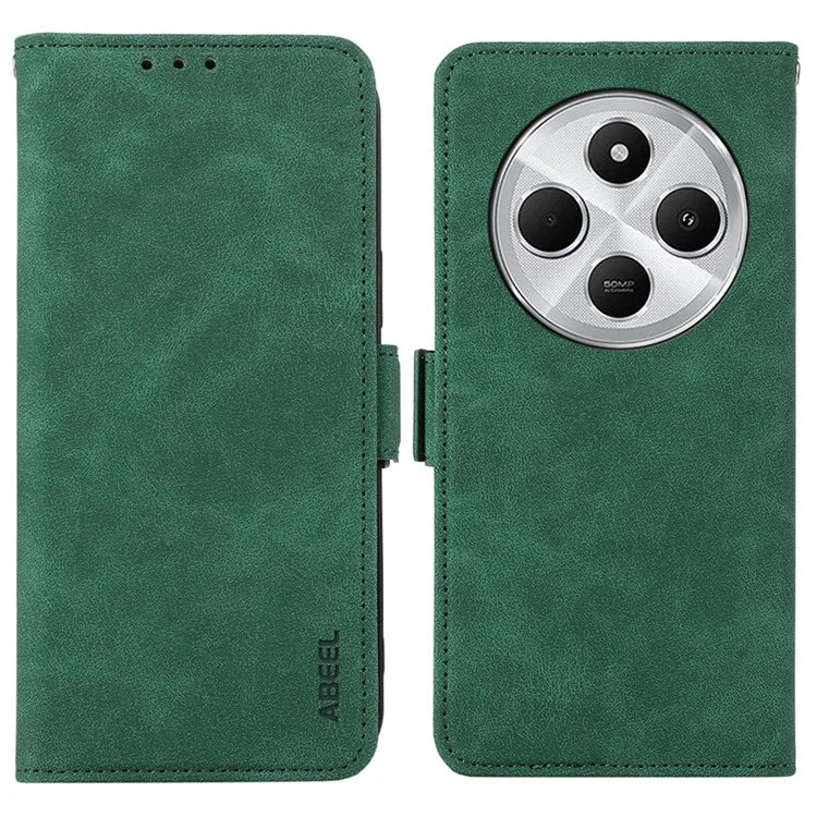 ABEEL For Xiaomi Redmi 14C 4G Case PU Leather Folio Stand View RFID Blocking Phone Cover