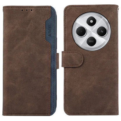 ABEEL For Xiaomi Redmi 14C 4G Case Color Splicing Leather Flip Phone Cover RFID Blocking