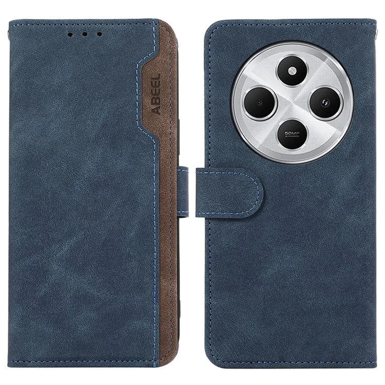 ABEEL For Xiaomi Redmi 14C 4G Case Color Splicing Leather Flip Phone Cover RFID Blocking