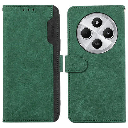 ABEEL For Xiaomi Redmi 14C 4G Case Color Splicing Leather Flip Phone Cover RFID Blocking