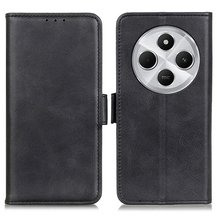 For Xiaomi Redmi 14C 4G Case Stand Cowhide Texture PU Leather Phone Cover