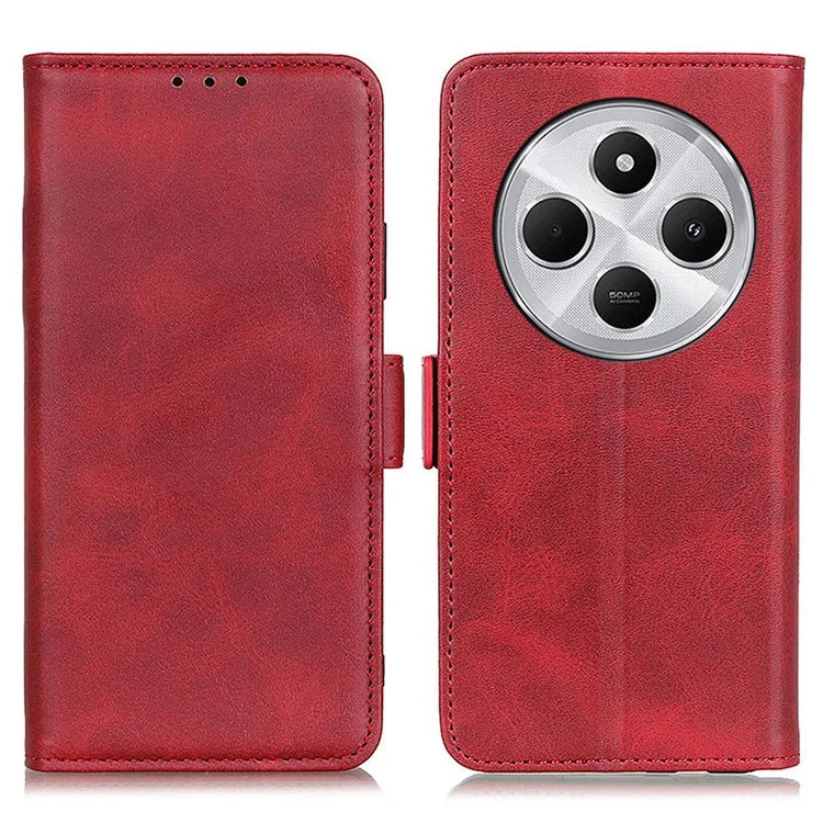 For Xiaomi Redmi 14C 4G Case Stand Cowhide Texture PU Leather Phone Cover