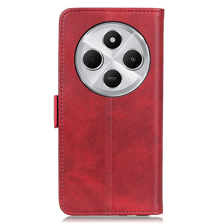 For Xiaomi Redmi 14C 4G Case Stand Cowhide Texture PU Leather Phone Cover