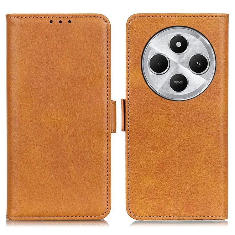 For Xiaomi Redmi 14C 4G Case Stand Cowhide Texture PU Leather Phone Cover