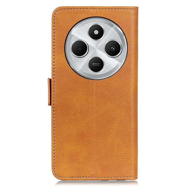 For Xiaomi Redmi 14C 4G Case Stand Cowhide Texture PU Leather Phone Cover