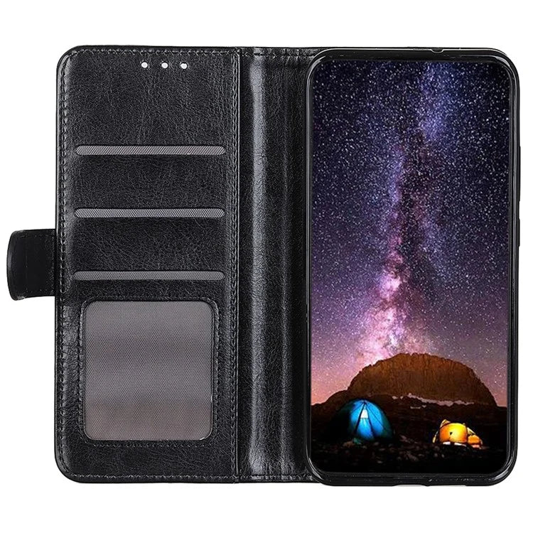 For Xiaomi Redmi 14C 4G Case Crazy Horse Texture PU Leather Phone Stand Cover