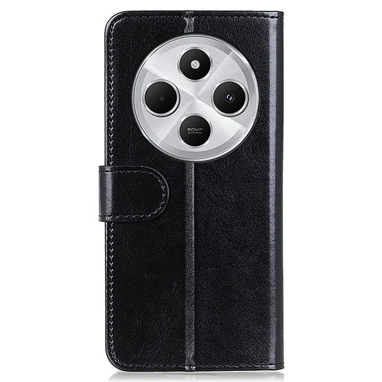 For Xiaomi Redmi 14C 4G Case Crazy Horse Texture PU Leather Phone Stand Cover