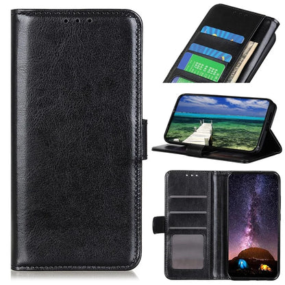 For Xiaomi Redmi 14C 4G Case Crazy Horse Texture PU Leather Phone Stand Cover