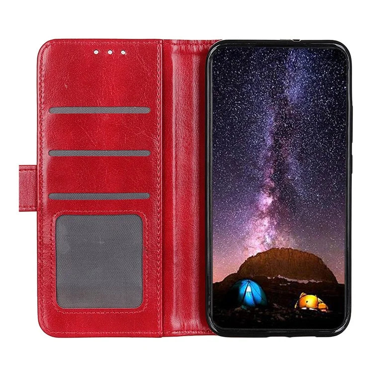 For Xiaomi Redmi 14C 4G Case Crazy Horse Texture PU Leather Phone Stand Cover
