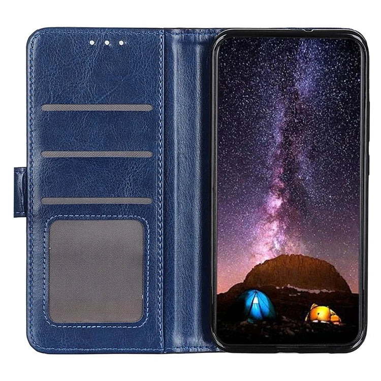 For Xiaomi Redmi 14C 4G Case Crazy Horse Texture PU Leather Phone Stand Cover