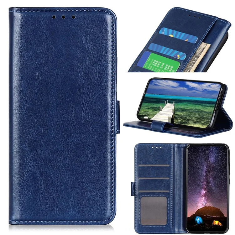 For Xiaomi Redmi 14C 4G Case Crazy Horse Texture PU Leather Phone Stand Cover