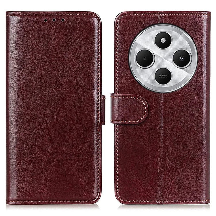 For Xiaomi Redmi 14C 4G Case Crazy Horse Texture PU Leather Phone Stand Cover