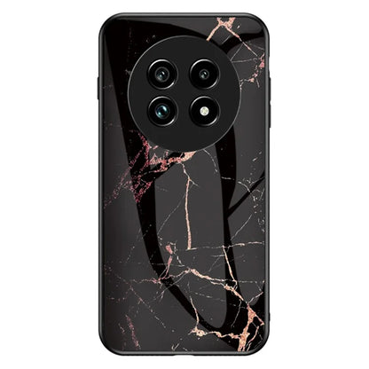 For Realme 13 Pro 5G Case Marble Pattern Tempered Glass+PC+TPU Protective Phone Cover